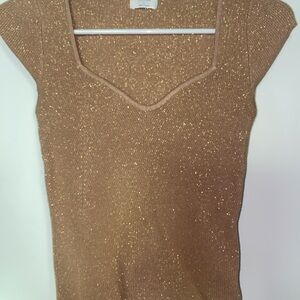 Aritzia Gold Knit Women's Top
